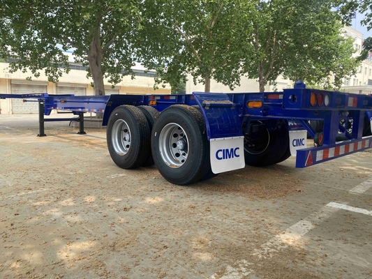 CIMC تكلفة فعالة الهيكل العظمي الصلب 3 محاور 28 طن شحن نقل نصف مقطورة