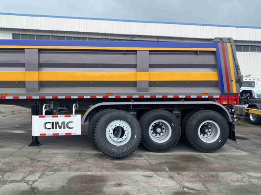 CIMC شاحنة ذات أداء عالي ثلاثي المحور نصف مقطورة شاحنة النقل