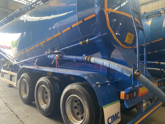 CIMC ناقلات البودر شاحنات النقل بثلاثة محاور النقل الجماهيري الشاحنات النصفية نقل الأسمنت