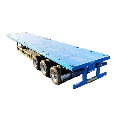 CIMC 2/3/4 محاور 40ft 12500*2500*1500mm 70 طن سعة 8-12 مجموعات قفل التواء سطح السطح شاحنة جرار نصف مقطورة