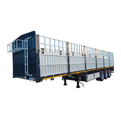 CIMC 3 محور 12500*2500*3800mm 60T الجدار الجانبي 1800mm أو مخصصة تعليق الربيع الميكانيكي للخدمات الثقيلة
