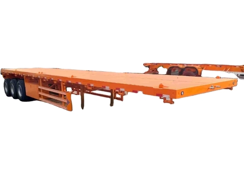 شاحنة ذات سقف مسطح ترويجية نصف مقطورة 2 3 4 محور 50 60 80 100 طن مع قفل التواء 40ft 20ft منصة حاوية نصف مقطورة