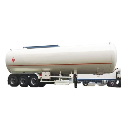 CIMC Q345R 3 محور 13150*2500*4100mm مع العزل الفراغ 26CBM 2 مقاييس الضغط وزن الحاجز 15200kgs خزان الغاز الطبيعي المسال