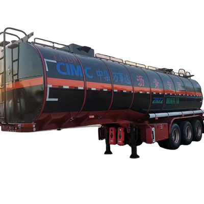 CIMC رخيصة 3 محور الفولاذ الكربوني 40KL 36cbms الرصيف البترول الأسفلت الطحالب زيت النخيل النفط نقل الوقود ناقلات خزانات شاحنة نصف مقطورة