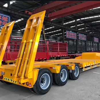 CIMC 3AXLES سرير منخفض نصف مقطورة للنقل
