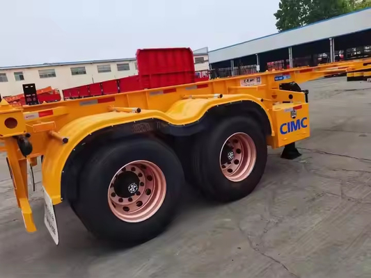 CIMC 2/3 المحاور 20-40-45ft الممتدة المنزلق الهيكل العظمي الحاوية الهيكل نصف مقطورة