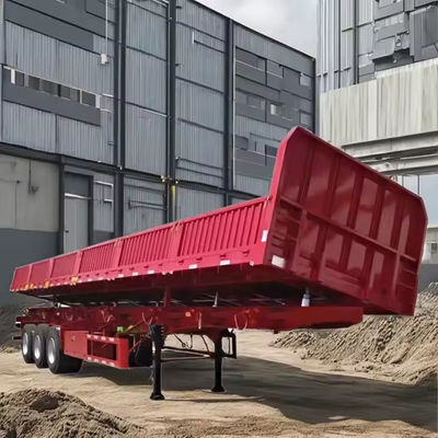 CIMC 40FT 3 محور معين الوزن 8.5t الوزن الثقيل تعليق ميكانيكي الجدارية الجانبية التمرير نصف مقطورة