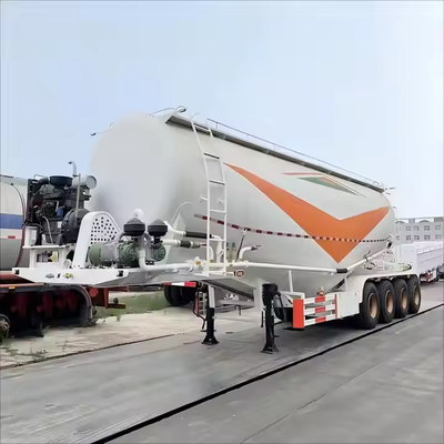 CIMC 3 محور 30 طن من الفولاذ المقاوم للصدأ النقل القمح الدقيق الكربون مسحوق المواد شاحنة طاحونة