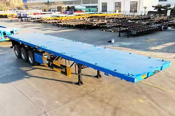 CIMC 2/3/4 المحاور 40ft 12500*2500*1500mm 70 طن سعة 8-12 مجموعات التواء قفل سطح السفينة المقطورة