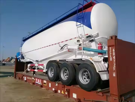 CIMC 3 محور 40T النقل الاسمنت جزيئات PVC الرماد الطائر المواد الحبيبية خزان الاسمنت نصف مقطورة