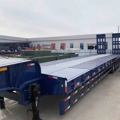 CIMC 60 طن هيدروليكية قابلة للتمديد Lowboy Loader شاحنة سرير منخفض نصف مقطورة 2-3 محور شحن ومتعاقبات المرافق
