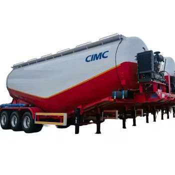 CIMC أحدث تصميم من قوة عالية ثلاثي المحورية الاسمنت حزمة مسحوق خزان مقطورة