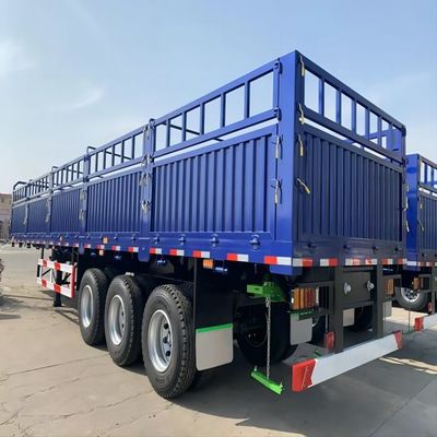 المواد الحديدية CIMC 3 محور 40-80 طن سعة نوع الحصيد شاحنة شحن ثقيلة نوع سقف مرتفع مستودع نصف شاحنة مقطورة