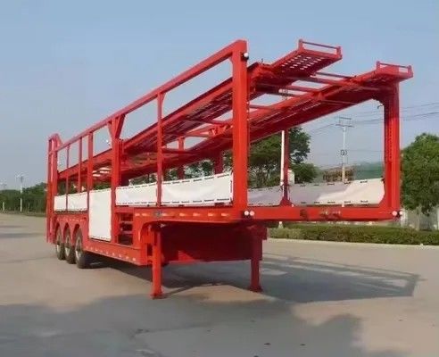 مقطورة نقل سيارات ودفع رباعي بسعة 40 طن، محورين، طابقين، 8 سيارات / 6 سيارات