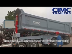 CIMC 4 محاور 22/24/26/28/30 قدم سريع تفريغ نهاية شاحنة قمامة نصف مقطورة