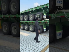 خصيص 3 محاور 60T تحمل 20ft \ 40ft حاوية أكياس الاسمنت بكميات كبيرة شحن مقطورة سطحة